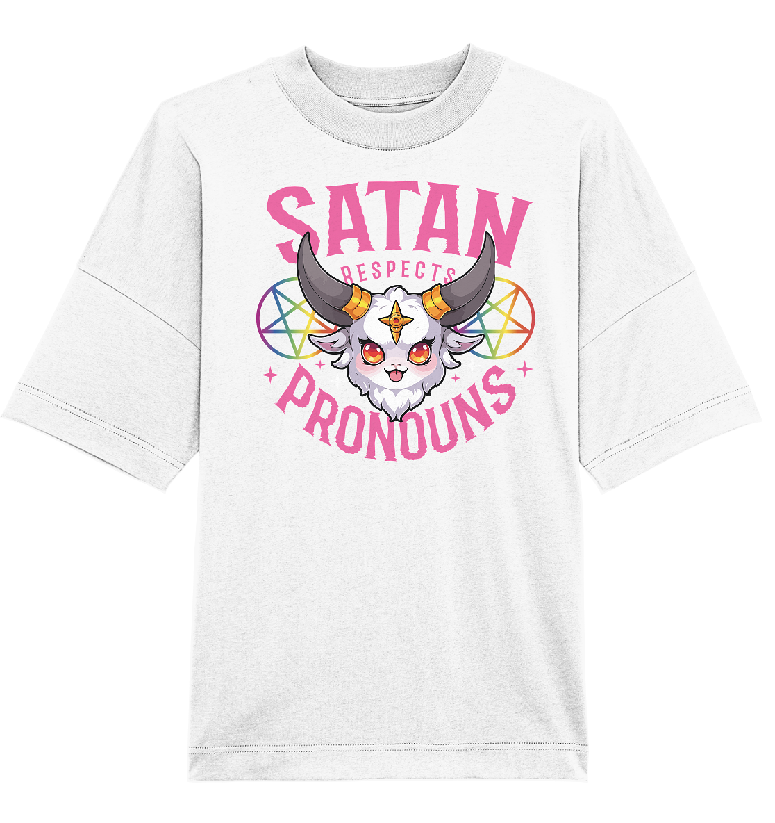 Satan Respects Pronouns Oversize Shirt