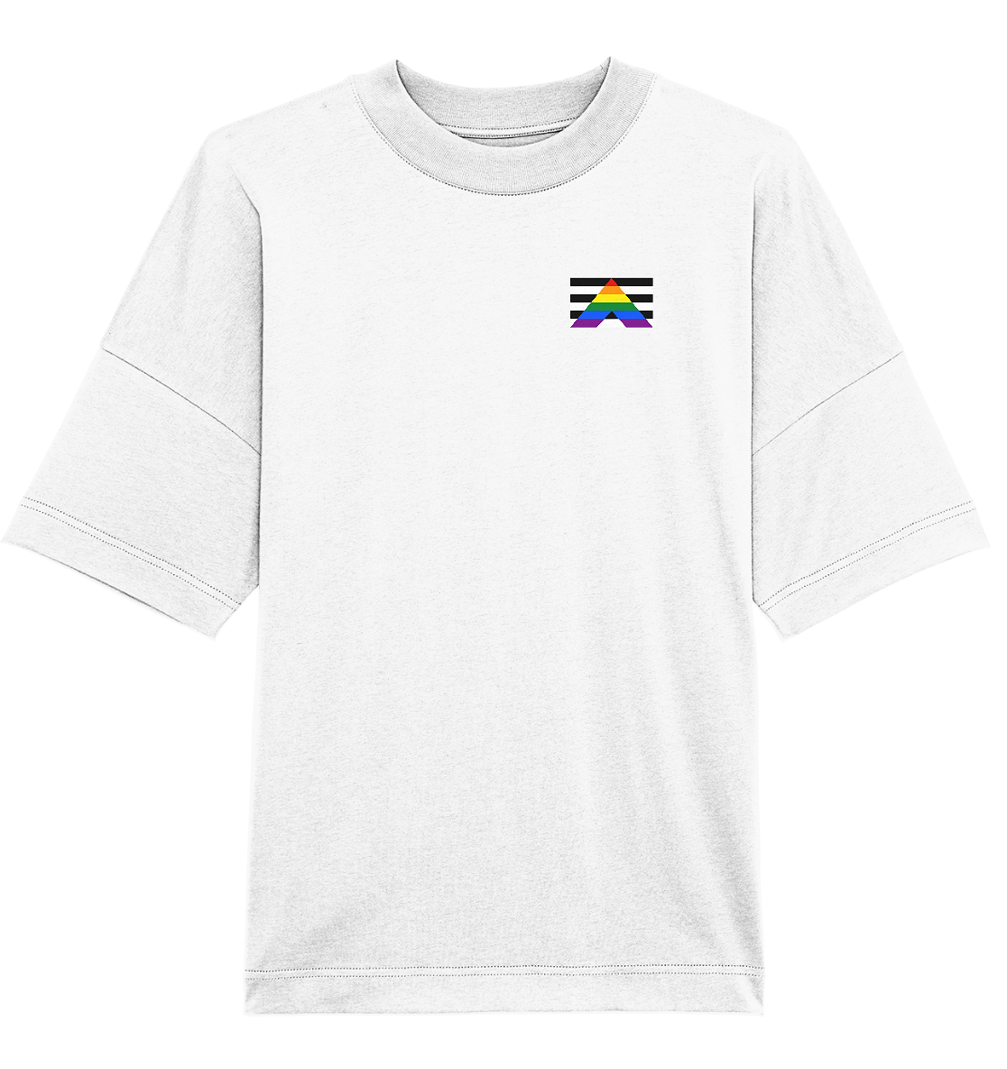 Straight Ally Pride Flag - Organic Oversize Shirt