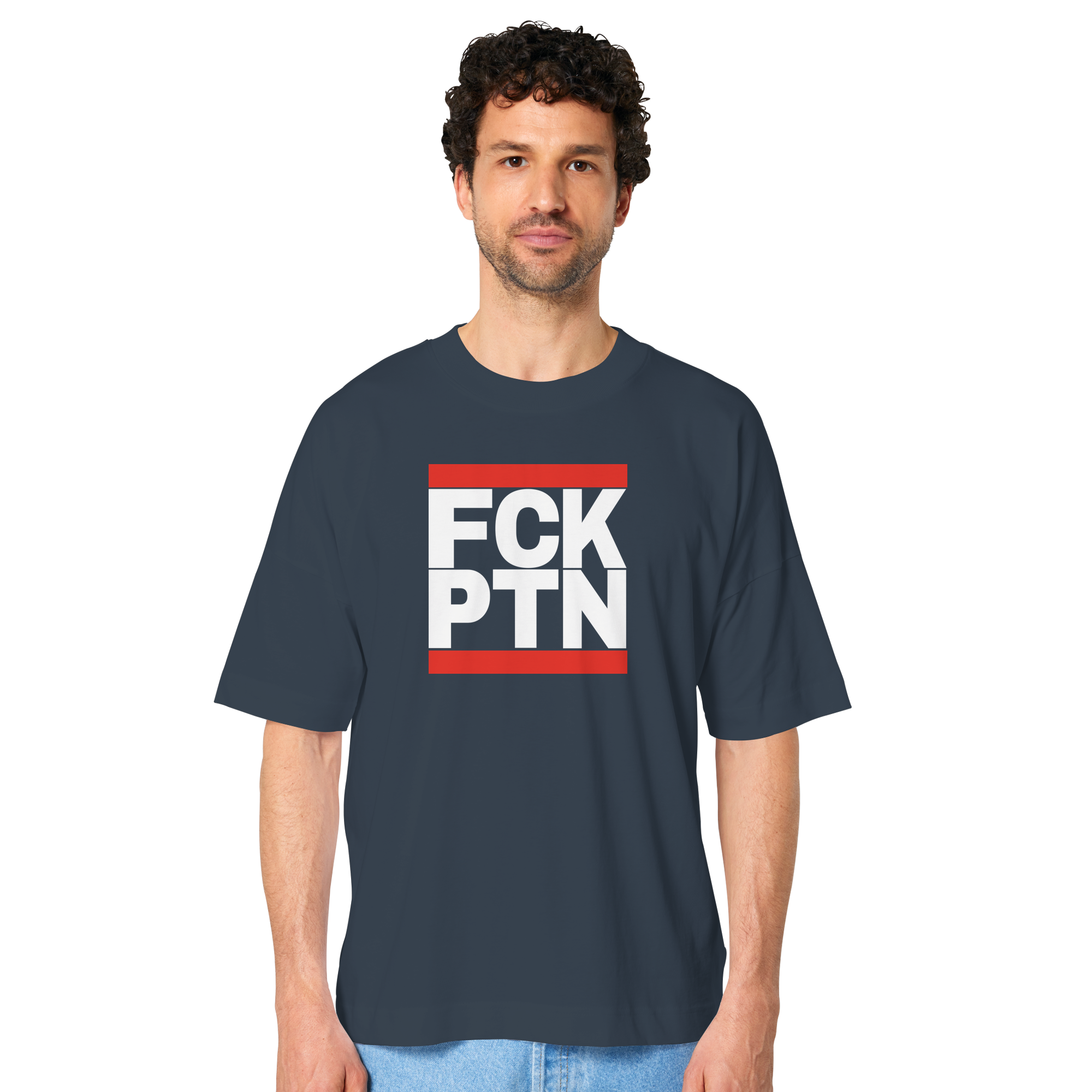 FCK PTN (weiße Schrift) - Organic Oversize Shirt