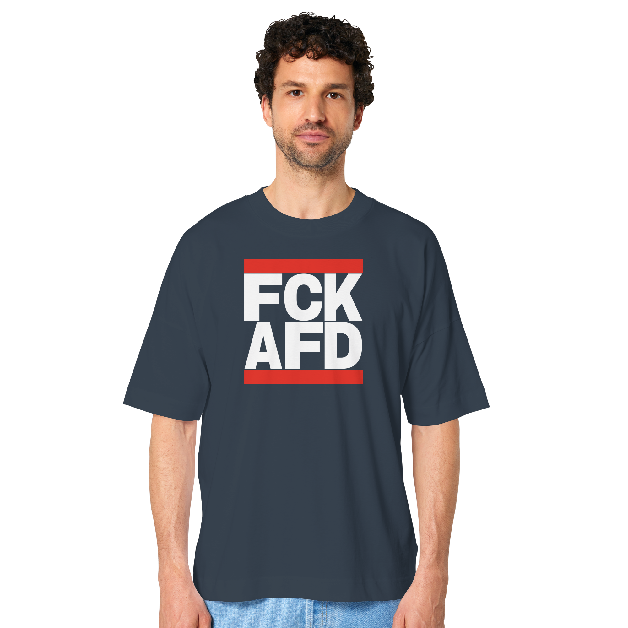 FCK AFD (weiße Schrift) - Oversize Shirt