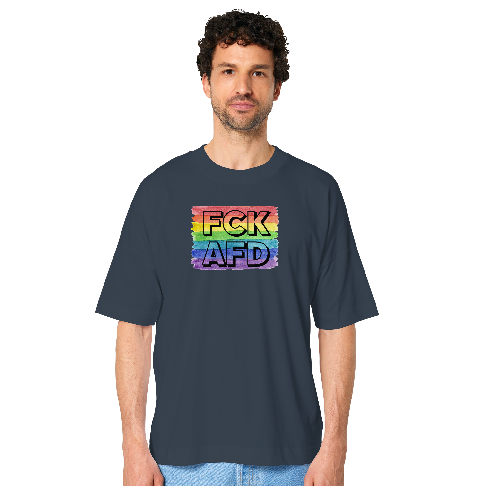 FCK AFD "Rainbow Resistance Edition" - Organic Oversize Shirt