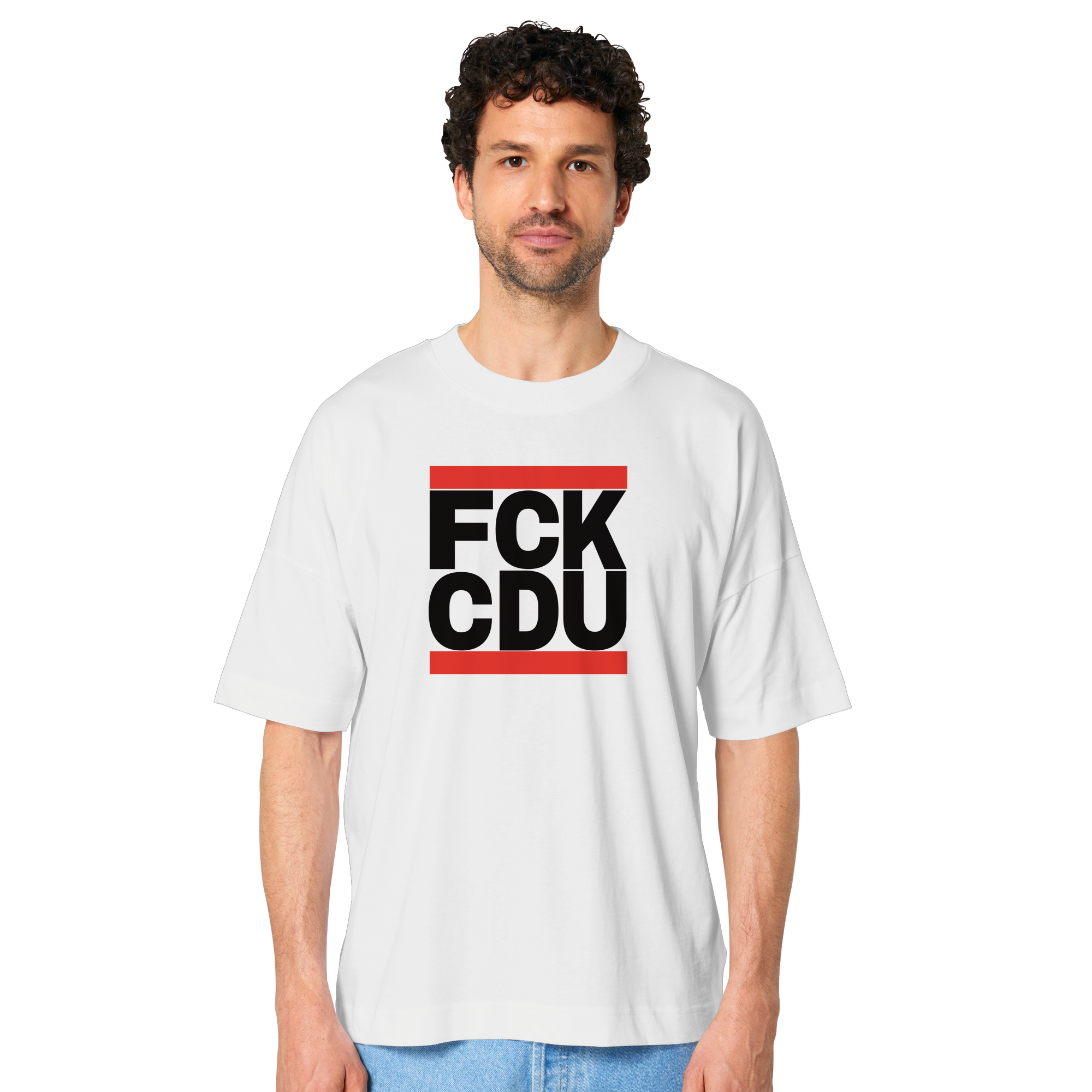 FCK CDU (schwarze Schrift) - Organic Oversize Shirt