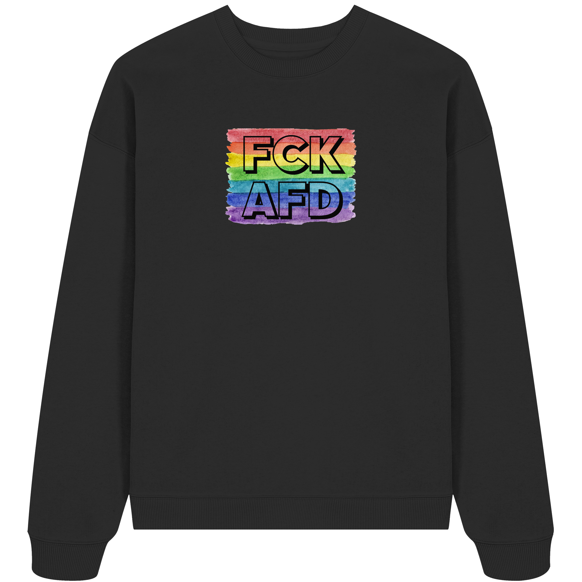 FCK AFD "Rainbow Resistance Edition" - Organic Oversize Sweatshirt