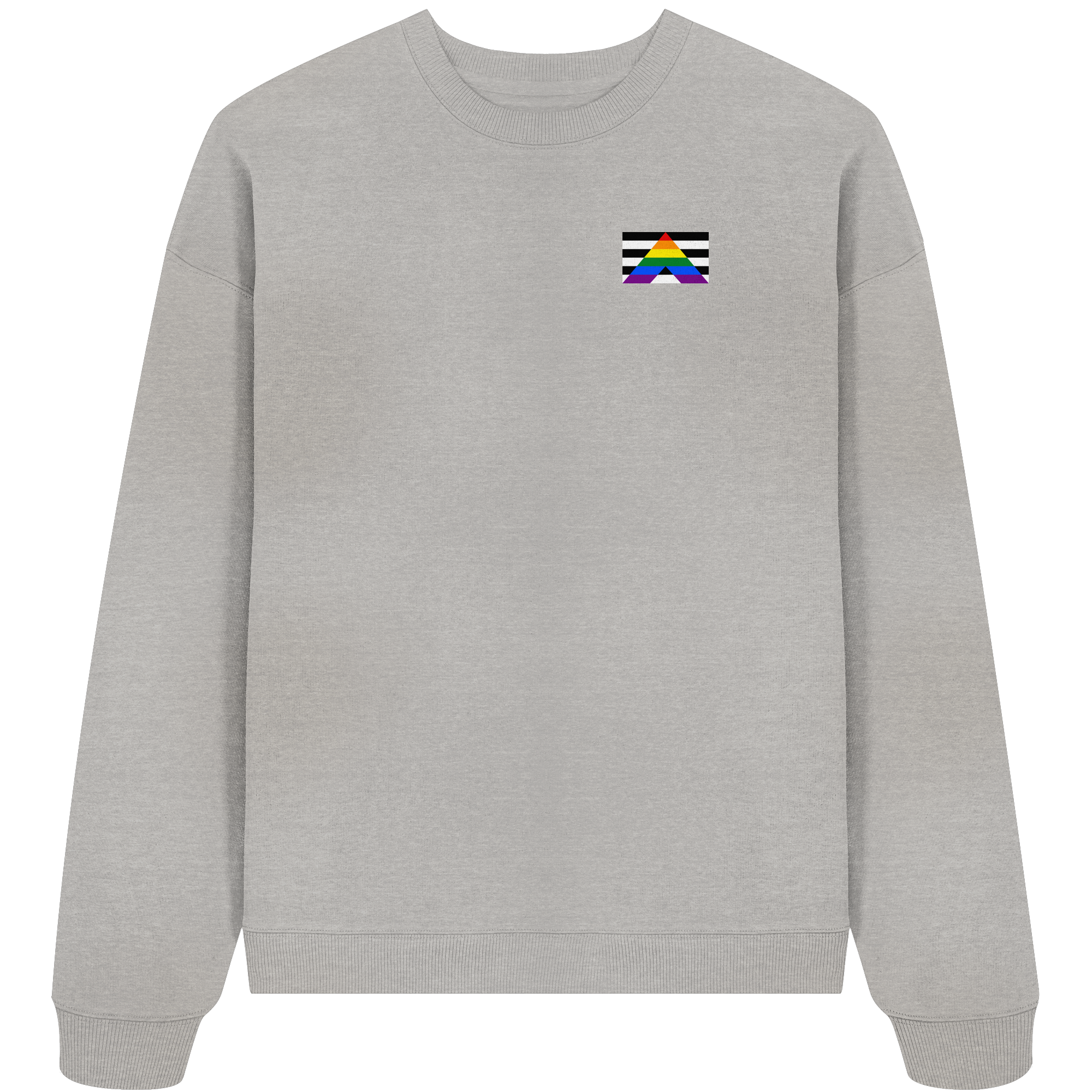 Straight Ally Pride Flag - Organic Oversize Sweatshirt