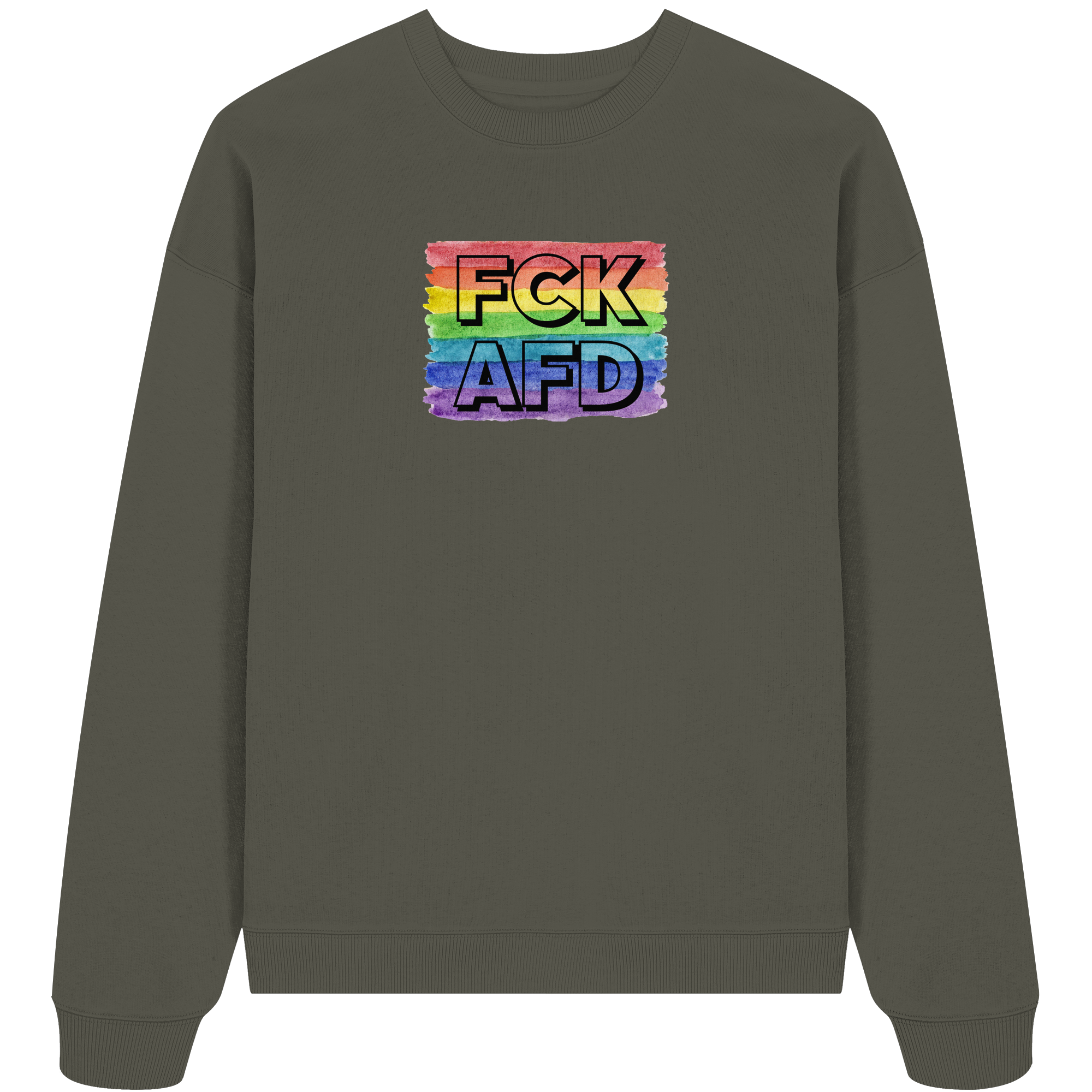 FCK AFD "Rainbow Resistance Edition" - Organic Oversize Sweatshirt