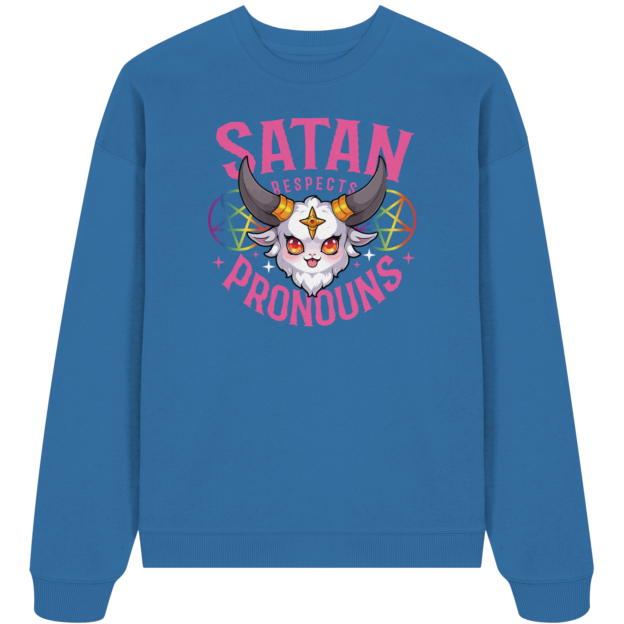 Satan Respects Pronouns - Organic Oversize Sweatshirt