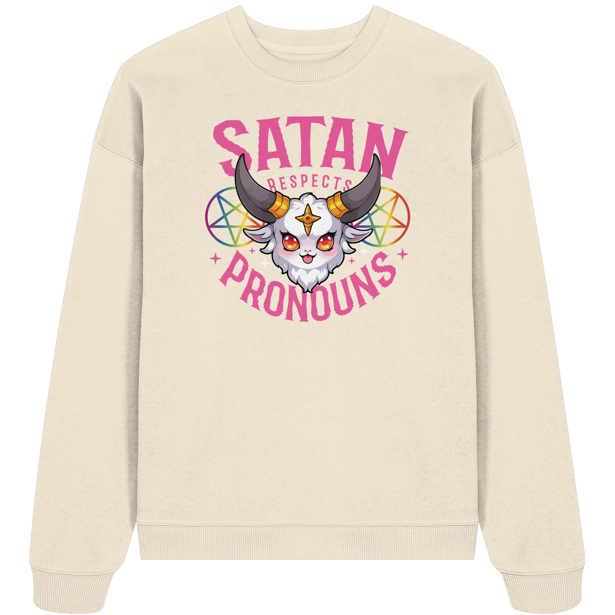 Satan Respects Pronouns - Organic Oversize Sweatshirt