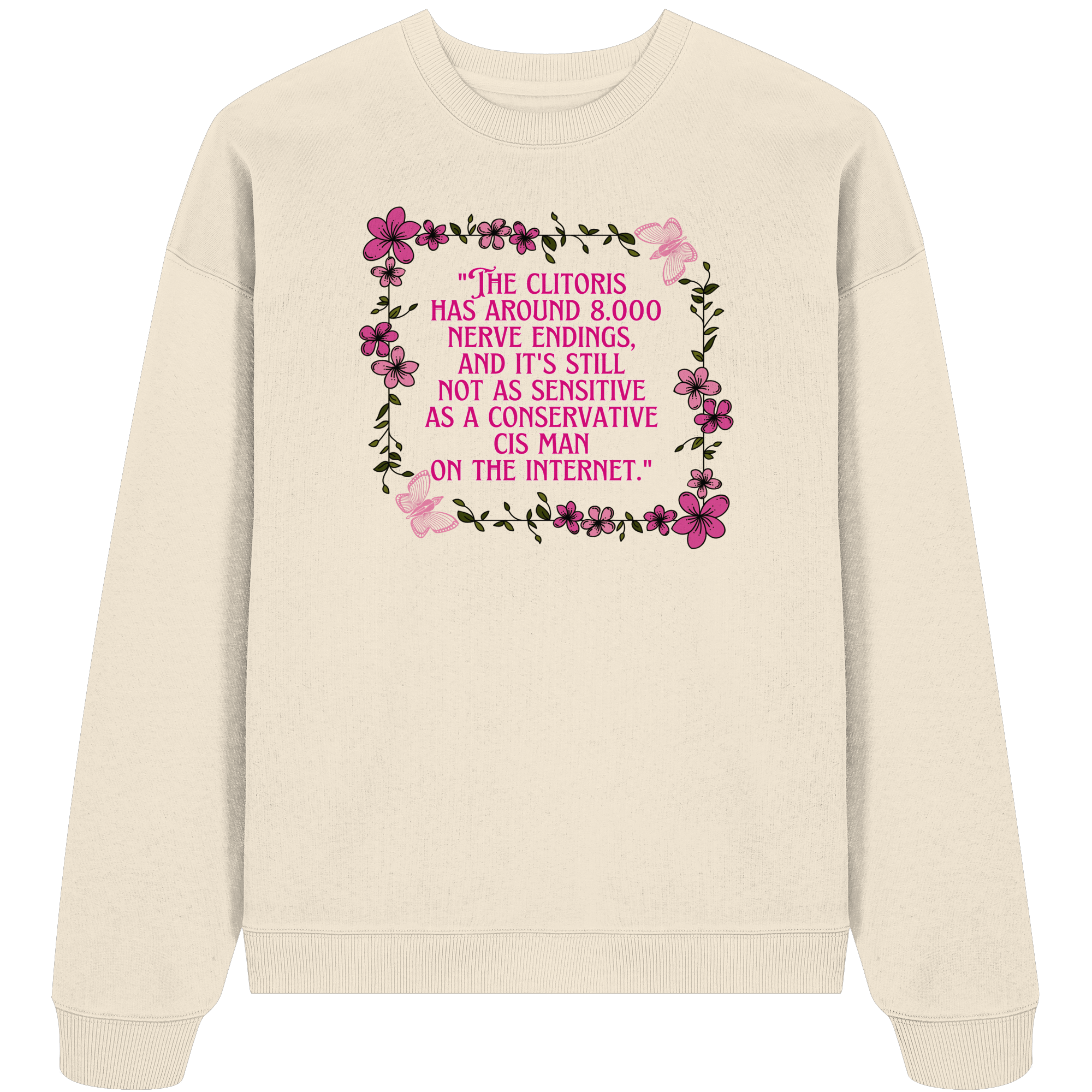 The Clitoris has around 8.000 Nerve Endings - Organic Oversize Sweatshirt