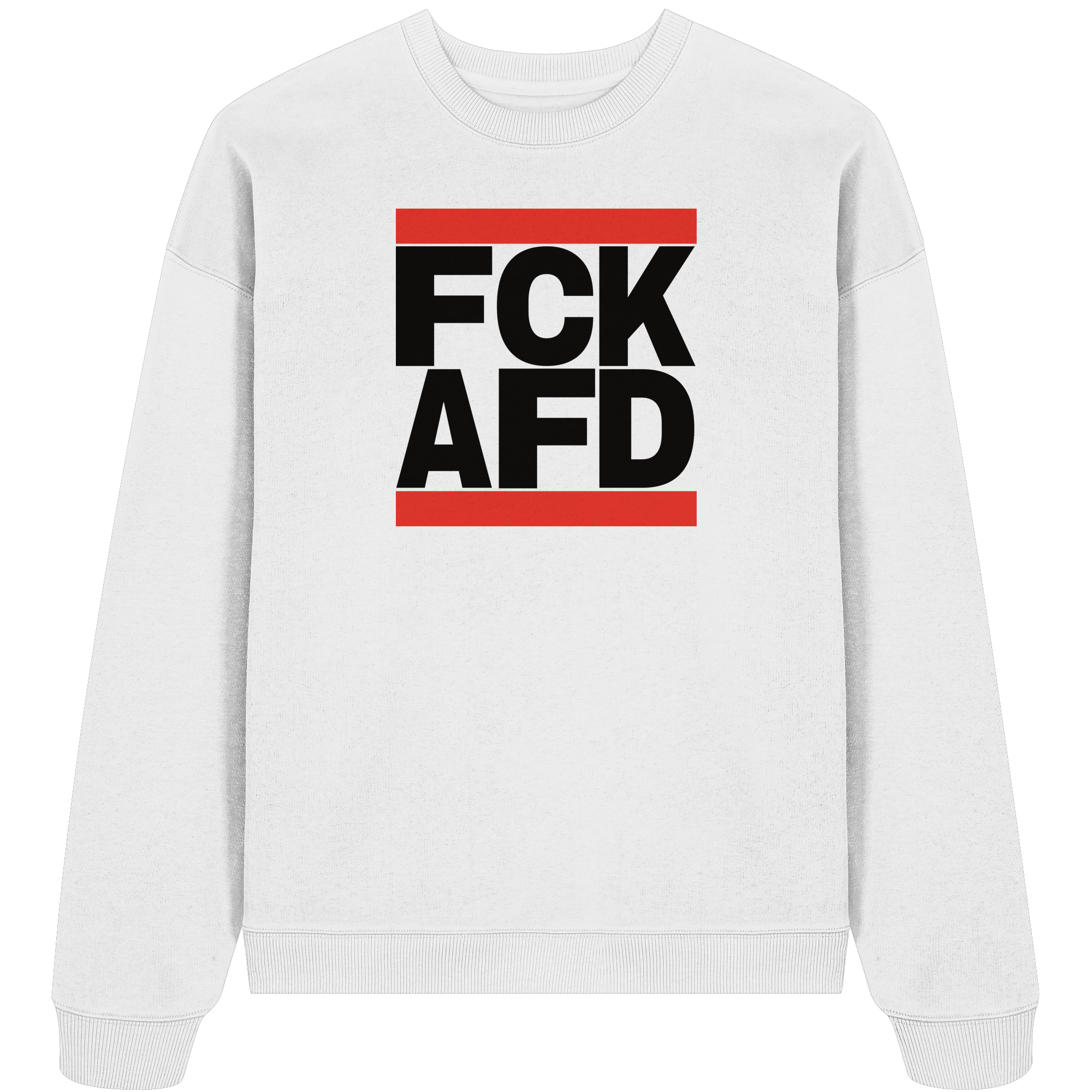 FCK AFD (schwarze Schrift) - Oversize Sweatshirt