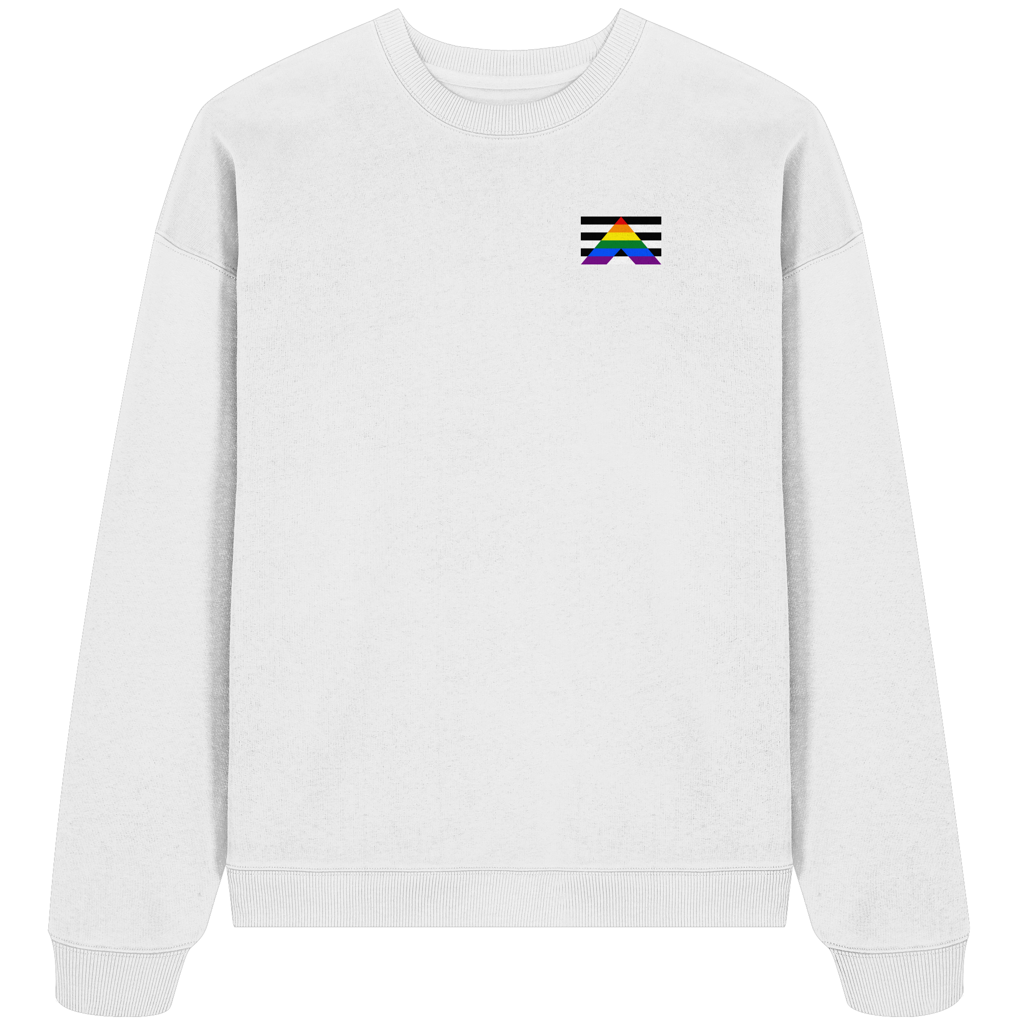 Straight Ally Pride Flag - Organic Oversize Sweatshirt