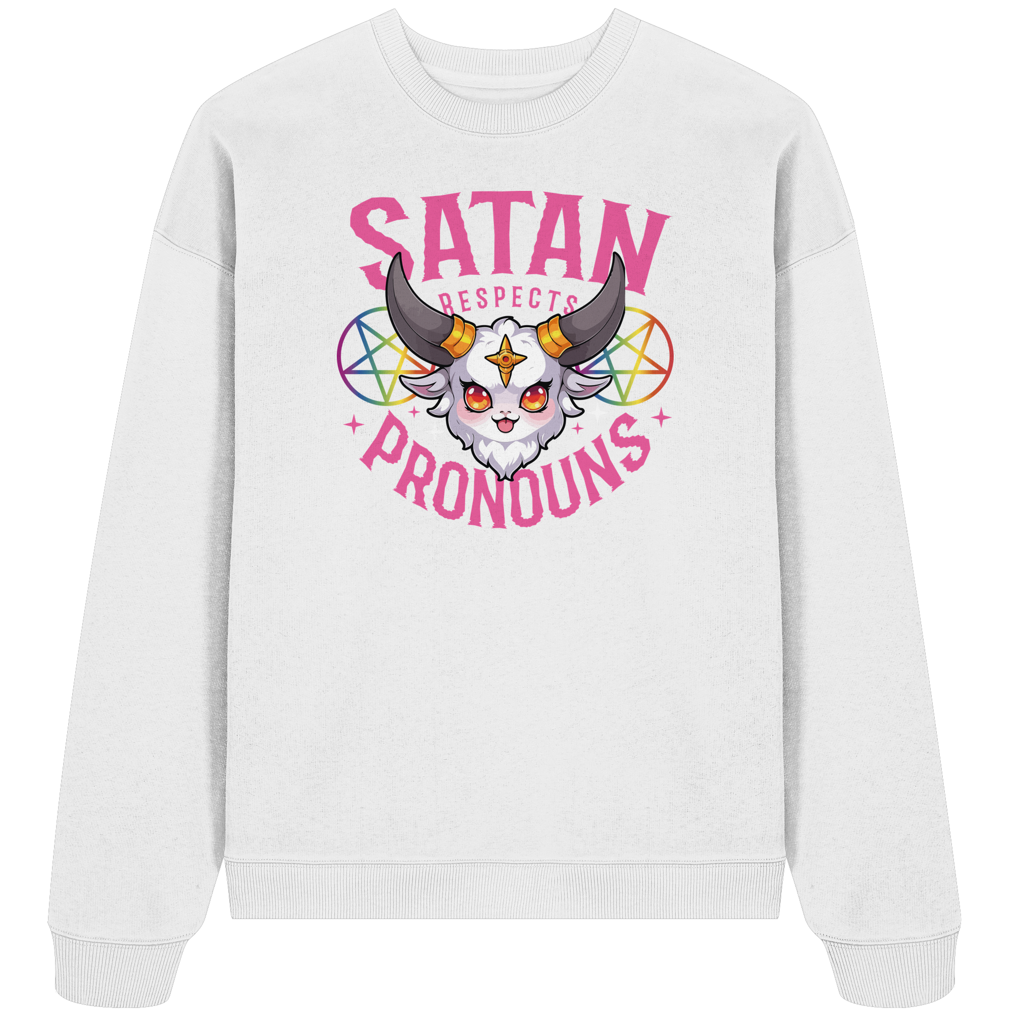 Satan Respects Pronouns - Organic Oversize Sweatshirt