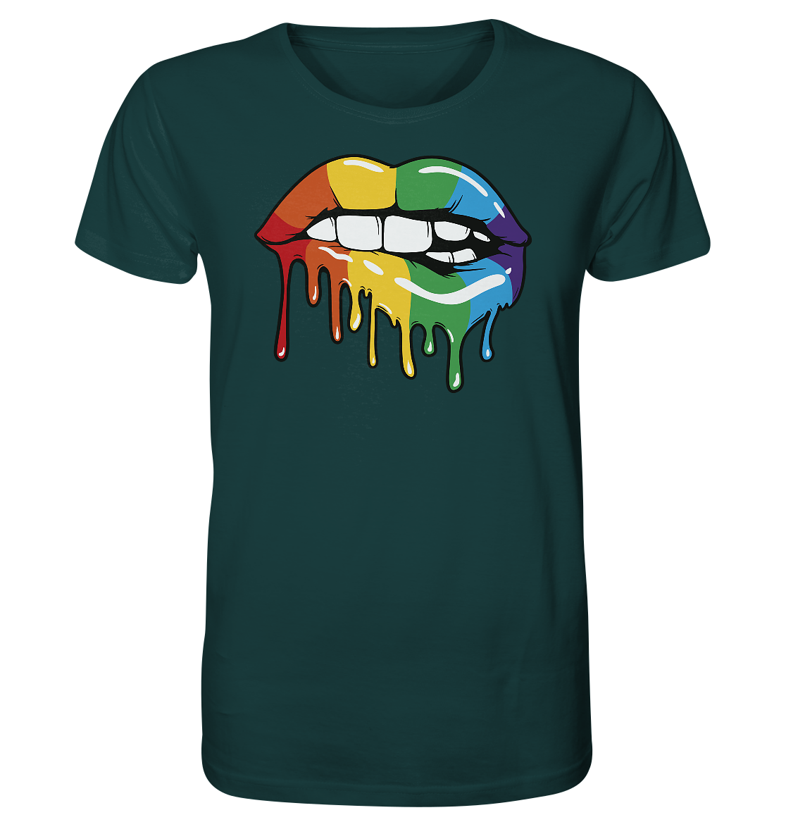 Regenbogen Lippen Unisex Shirt