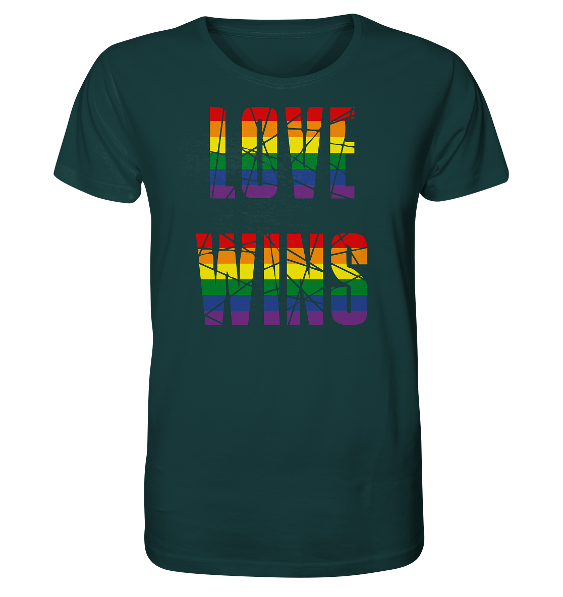 LOVE WINS in Regenbogen-Farben Unisex Shirt