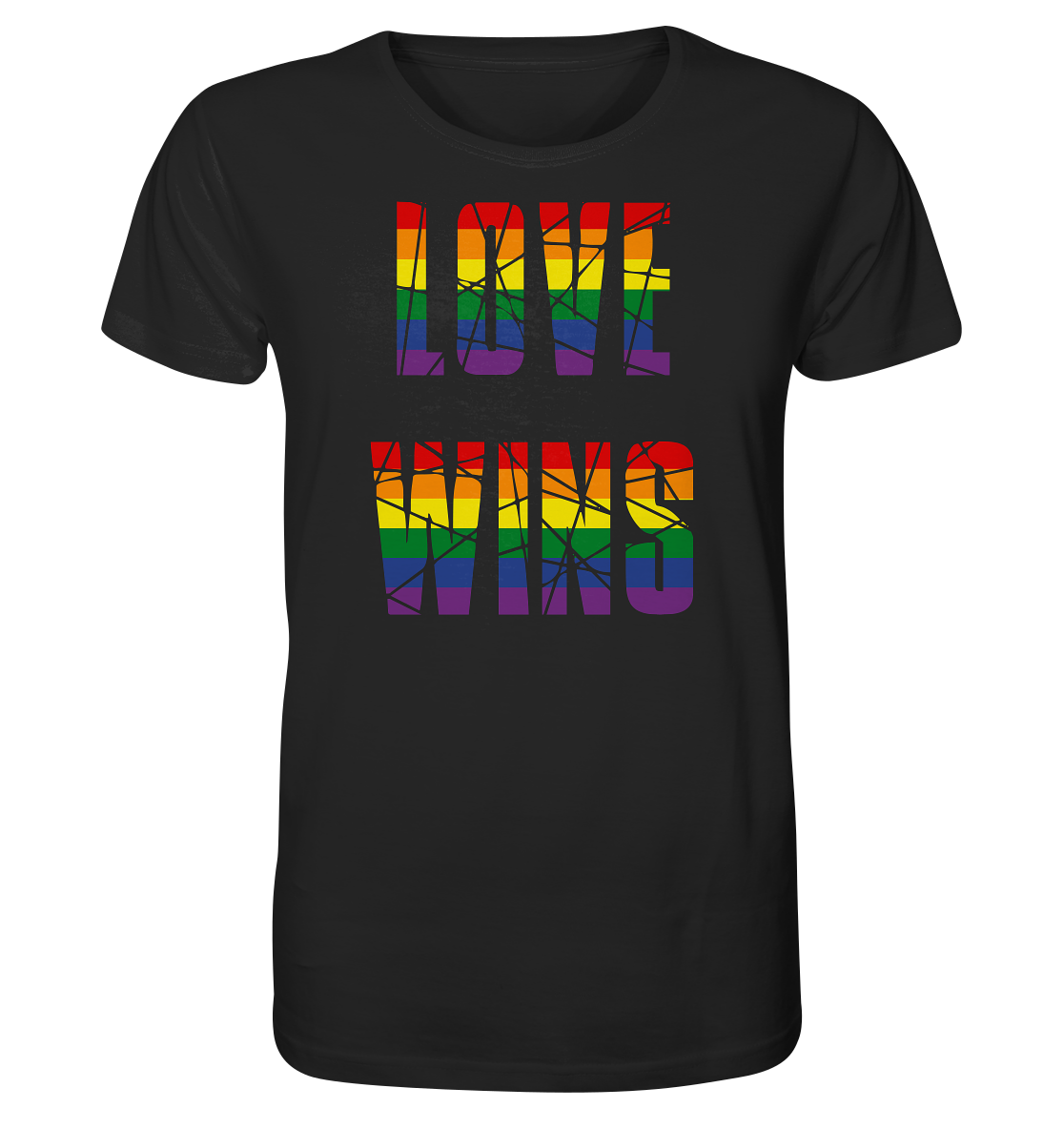 LOVE WINS in Regenbogen-Farben Unisex Shirt