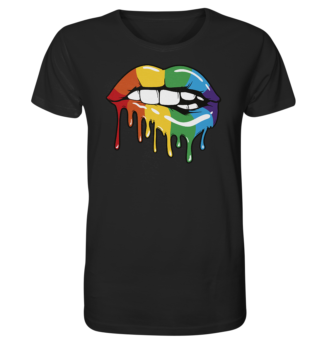 Regenbogen Lippen Unisex Shirt