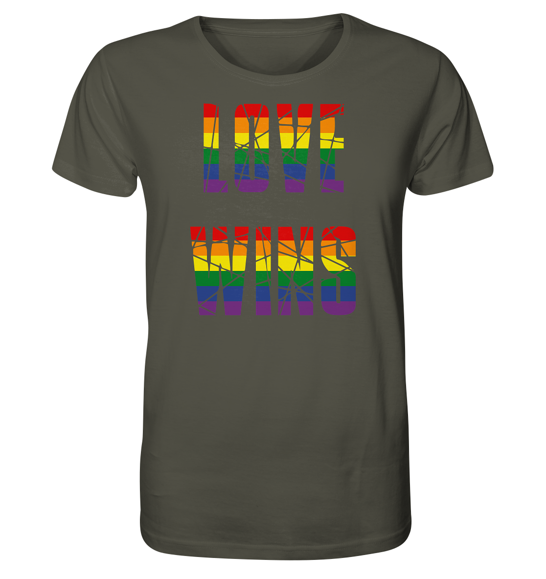 LOVE WINS in Regenbogen-Farben Unisex Shirt