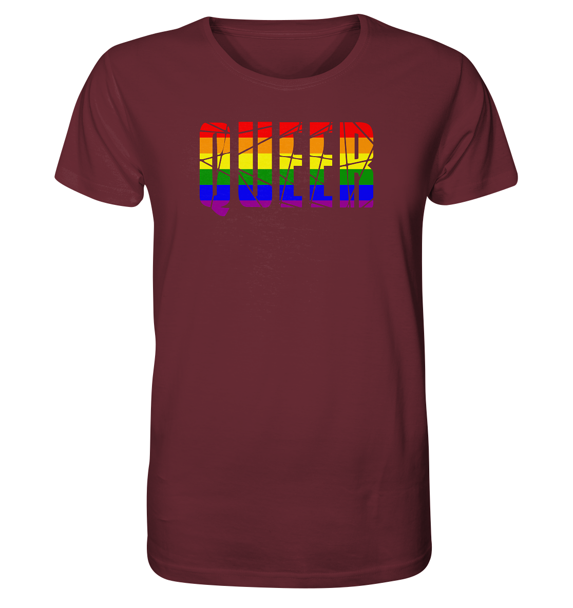 QUEER in Regenbogen-Farben Unisex Shirt