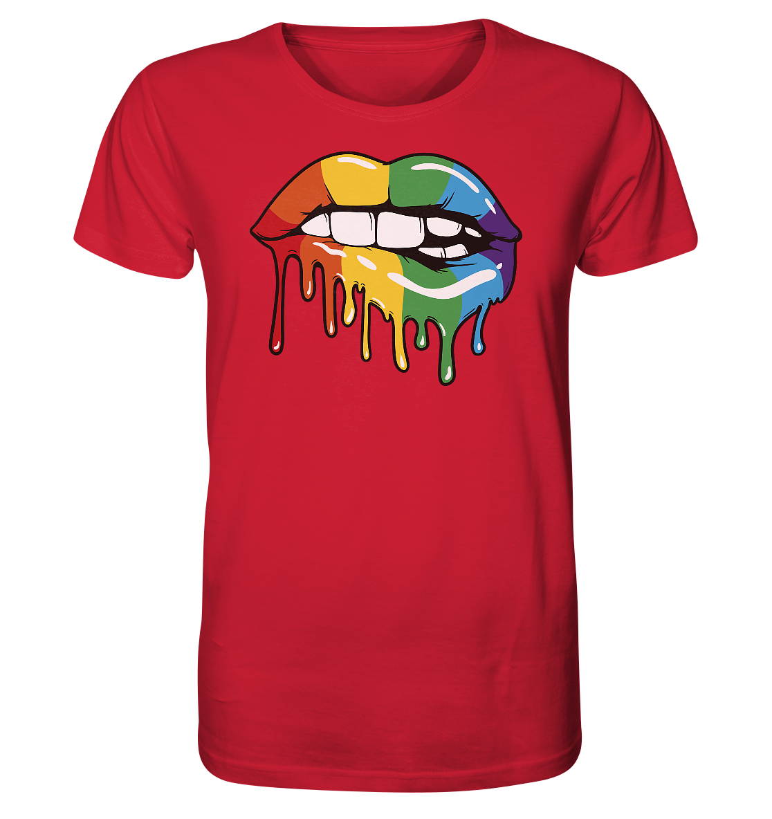 Regenbogen Lippen Unisex Shirt