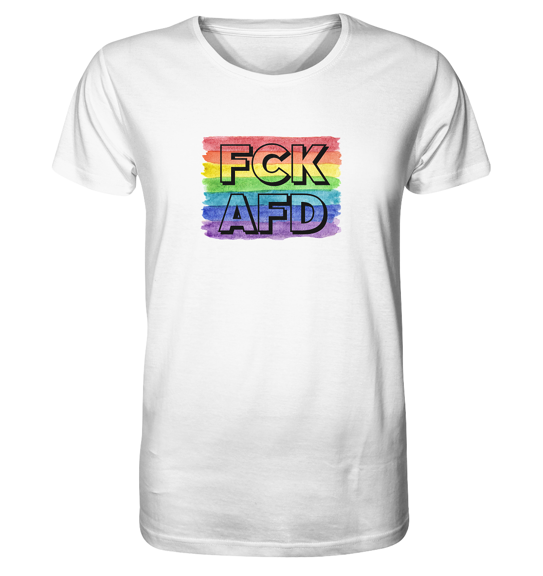 FCK AFD "Rainbow Resistance Edition" - Organic Shirt