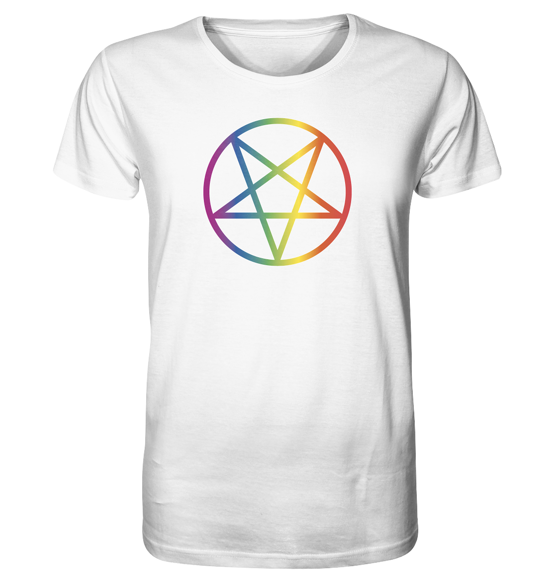 Regenbogen Pentagramm Unisex Shirt