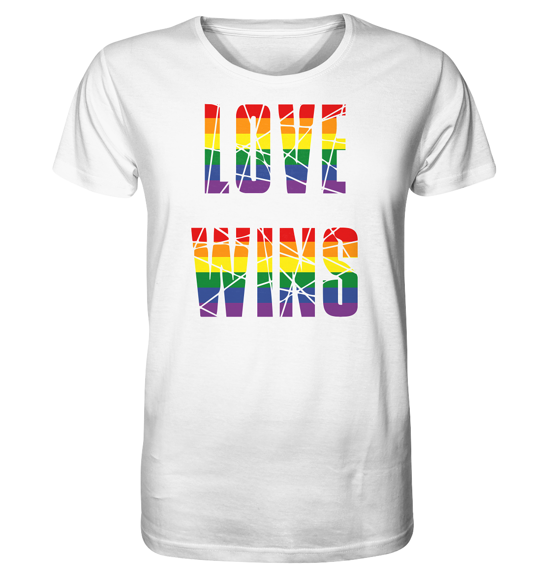 LOVE WINS in Regenbogen-Farben Unisex Shirt