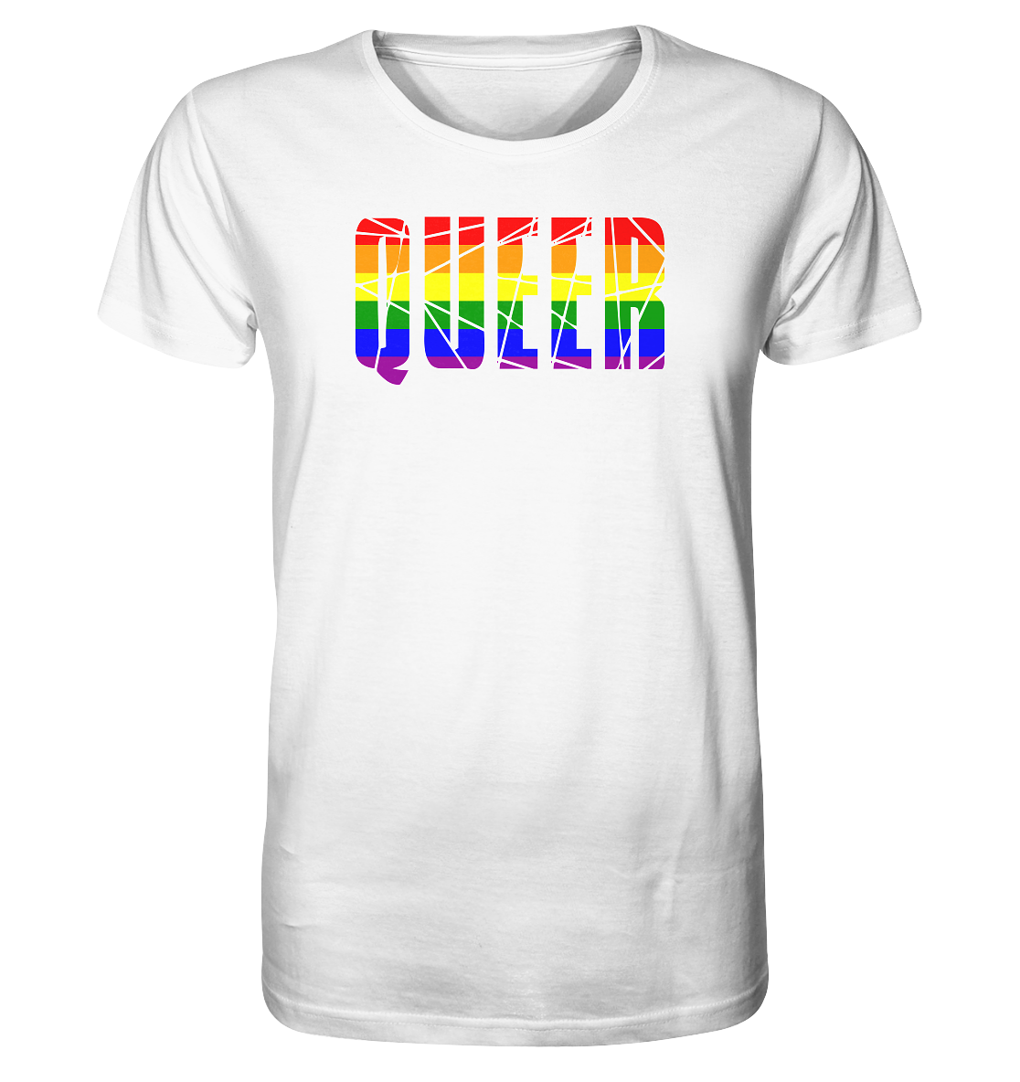 QUEER in Regenbogen-Farben Unisex Shirt