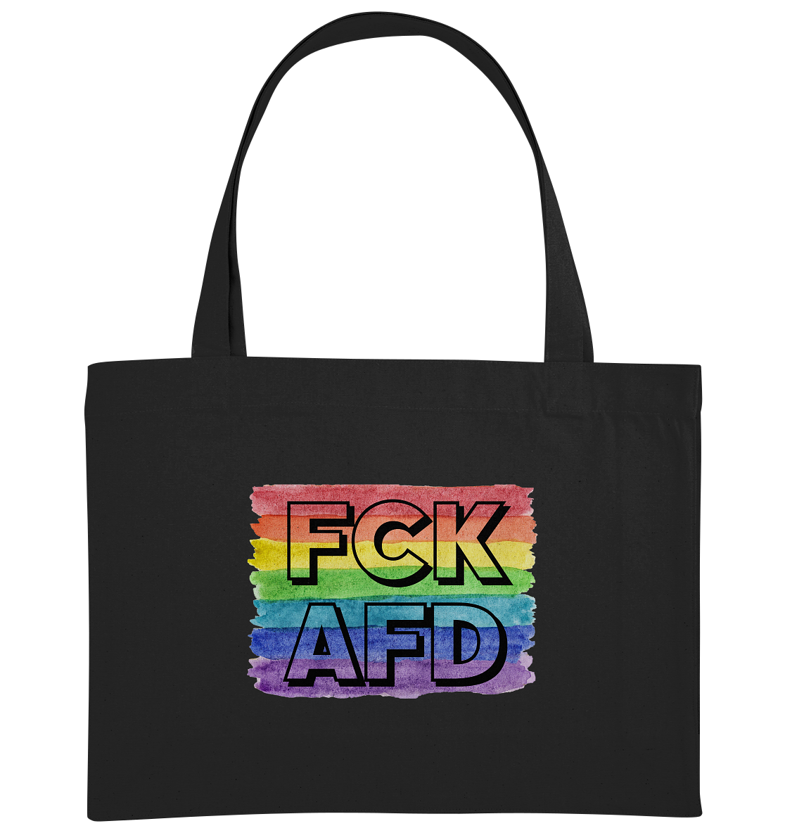 FCK AFD "Rainbow Resistance Edition" - Organic Shopping-Bag