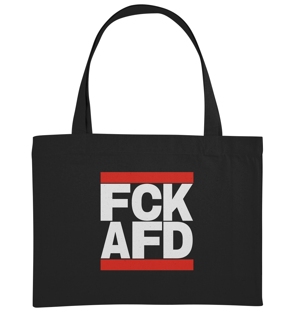 FCK AFD (weiße Schrift) - Einkaufstasche