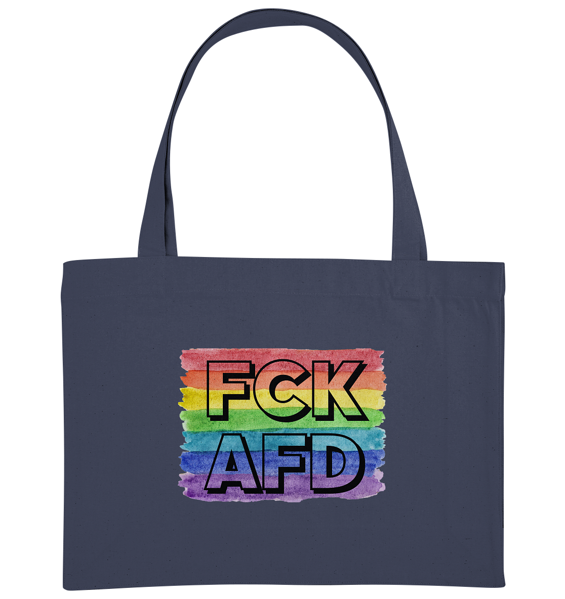 FCK AFD "Rainbow Resistance Edition" - Organic Shopping-Bag