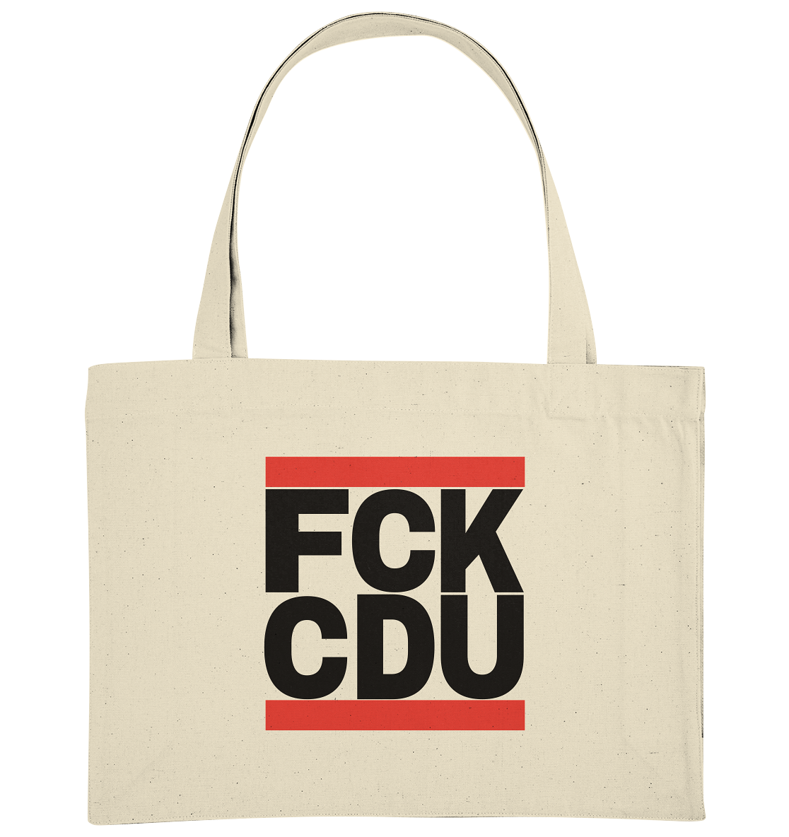 FCK CDU (schwarze Schrift) - Organic Shopping-Bag