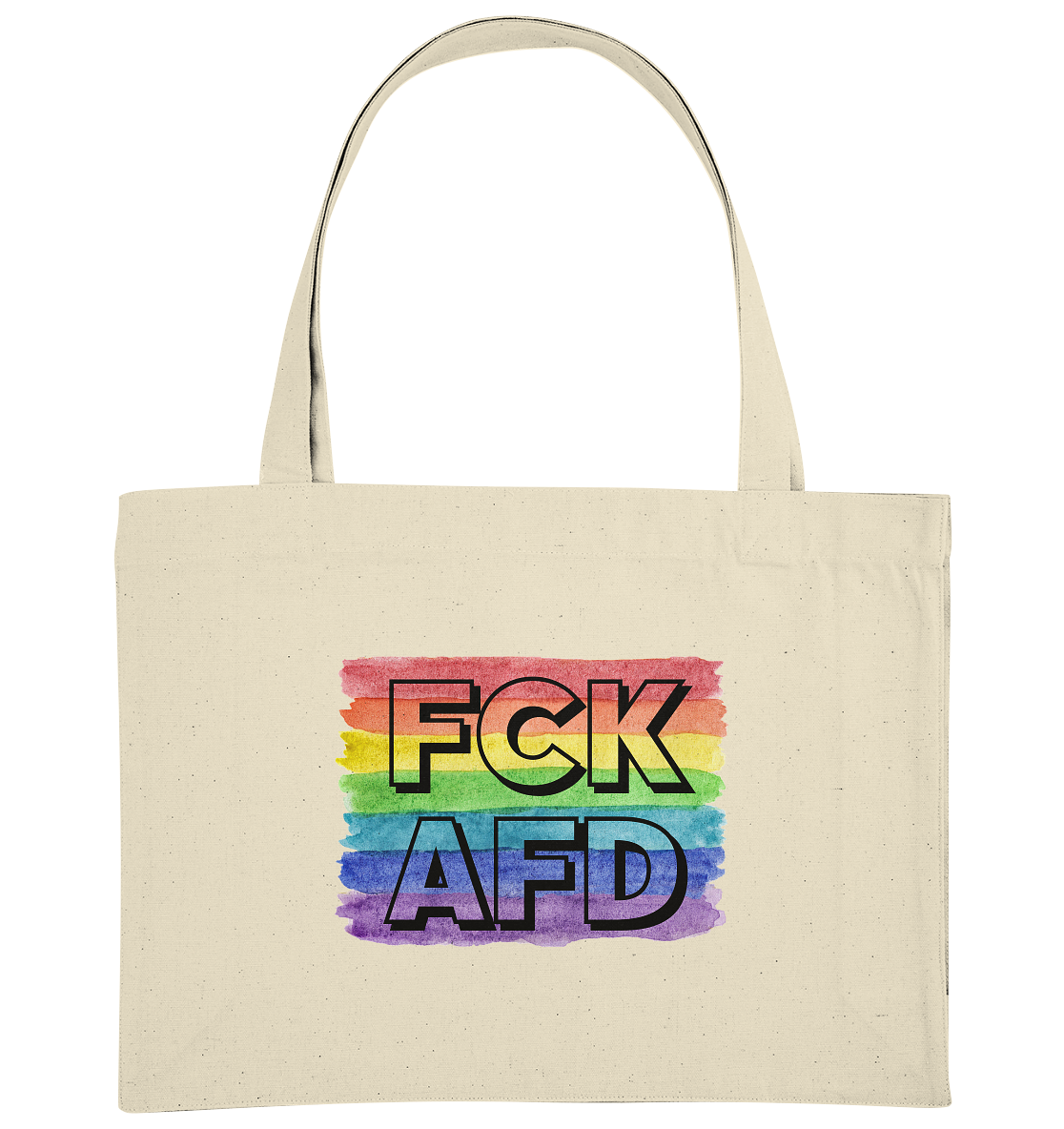 FCK AFD "Rainbow Resistance Edition" - Organic Shopping-Bag