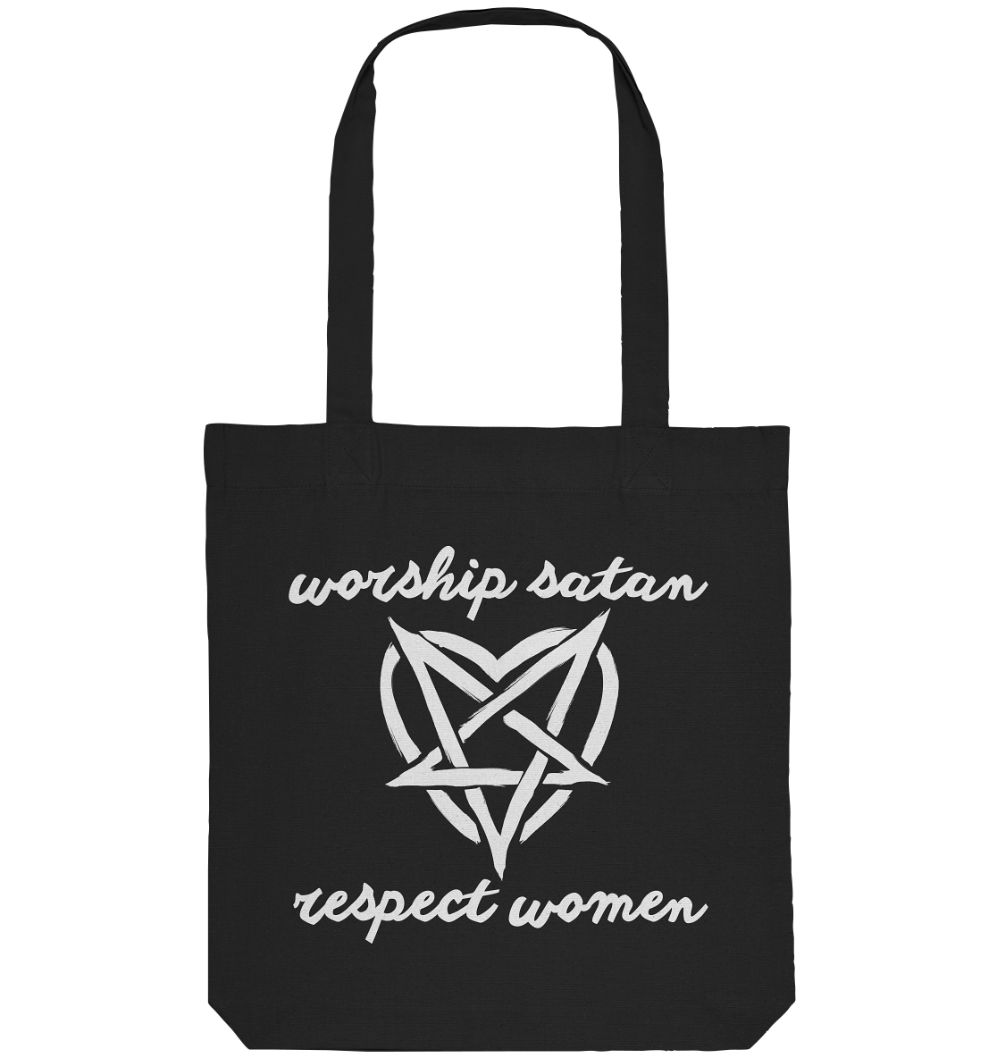 Worship Satan Respect Women - Organic Tote-Bag