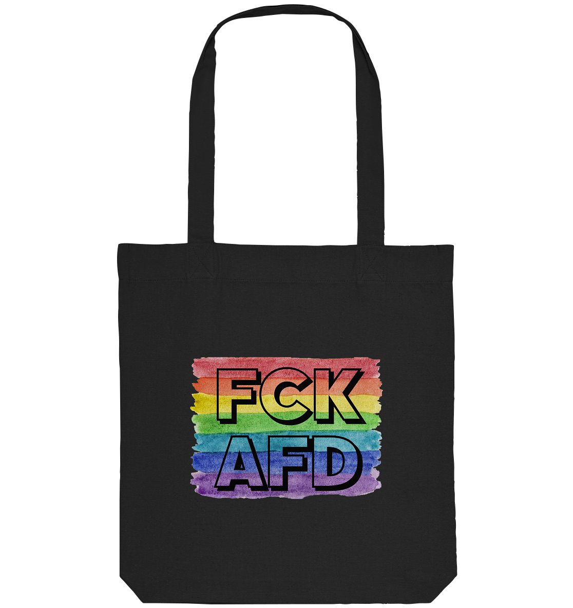 FCK AFD "Rainbow Resistance Edition" - Organic Tote-Bag