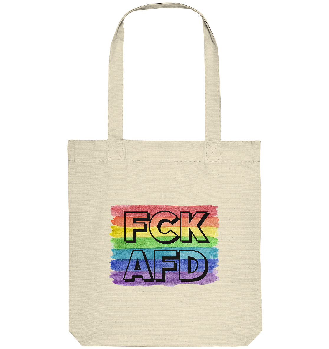 FCK AFD "Rainbow Resistance Edition" - Organic Tote-Bag