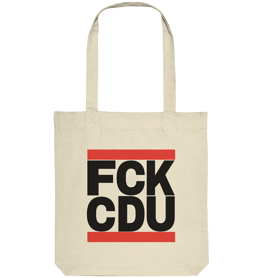 FCK CDU (schwarze Schrift) - Organic Tote-Bag