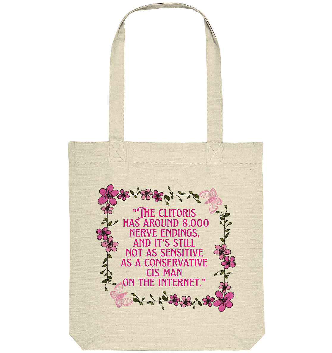 The Clitoris has around 8.000 Nerve Endings - Organic Tote-Bag