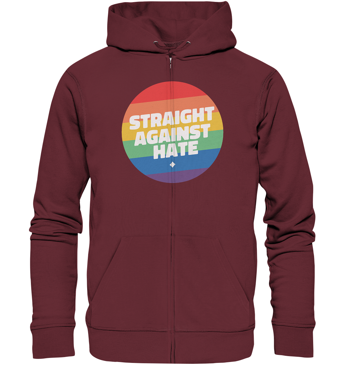 Straight Against Hate Badge Unisex Sweatjacke