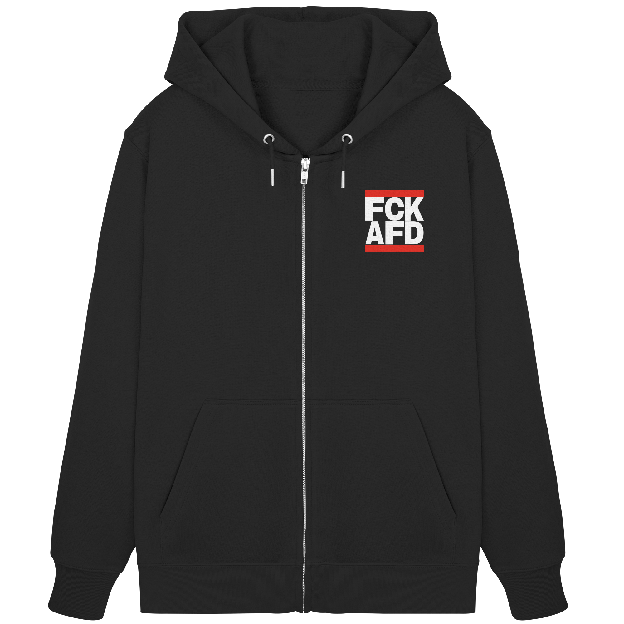 FCK AFD (weiße Schrift) - Unisex Sweatjacke