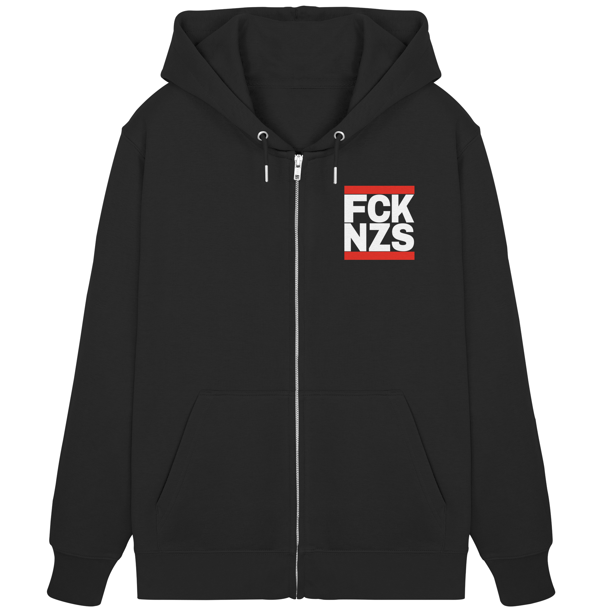 FCK NZS (weiße Schrift) - Unisex Sweatjacke