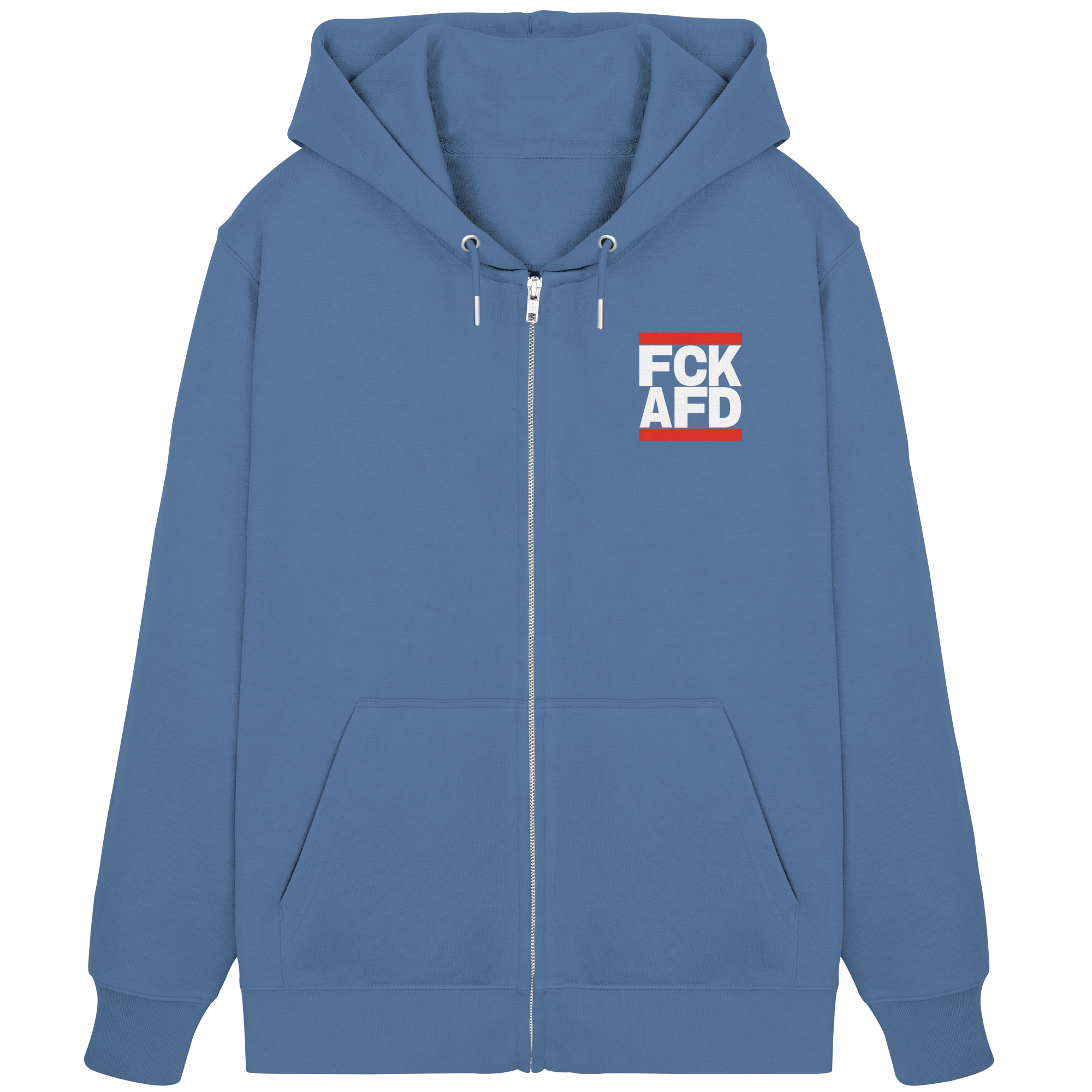 FCK AFD (weiße Schrift) - Unisex Sweatjacke