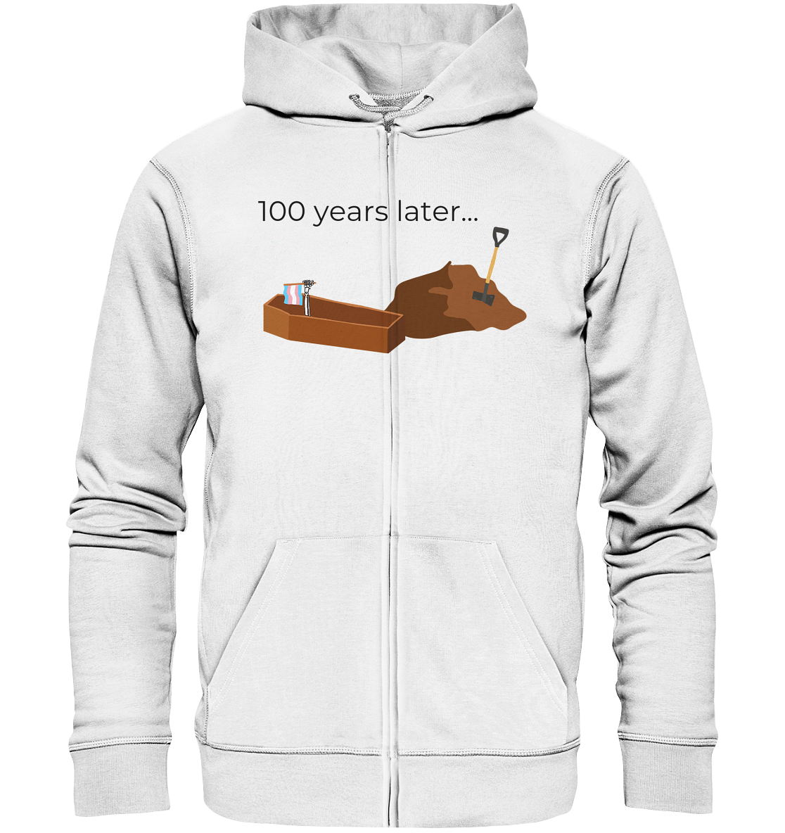 100 years later (Trans-Flagge) Unisex Sweatjacke