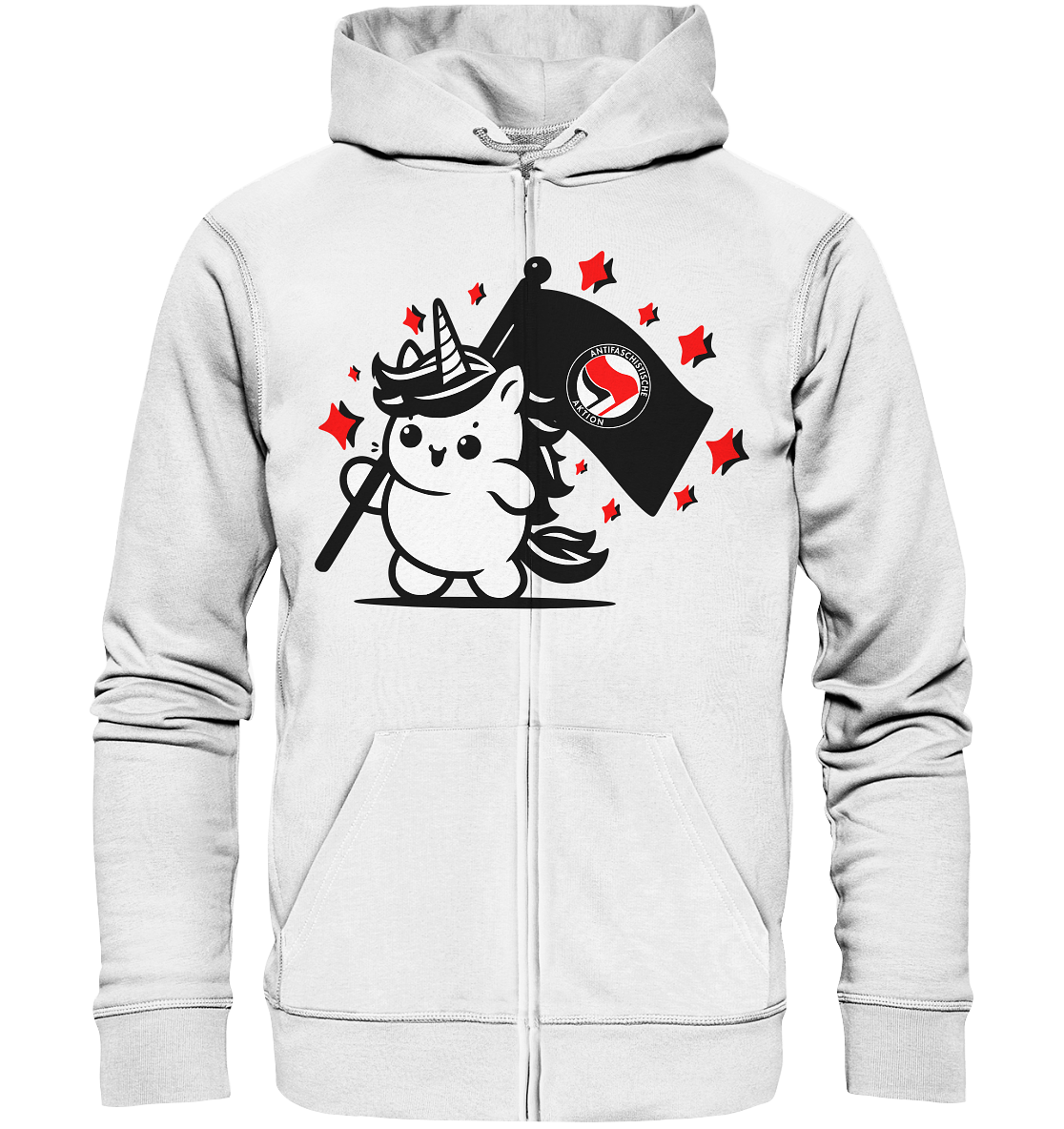 Einhorn Antifa Sweatjacke