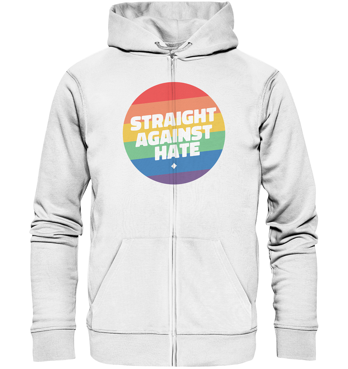 Straight Against Hate Badge Unisex Sweatjacke