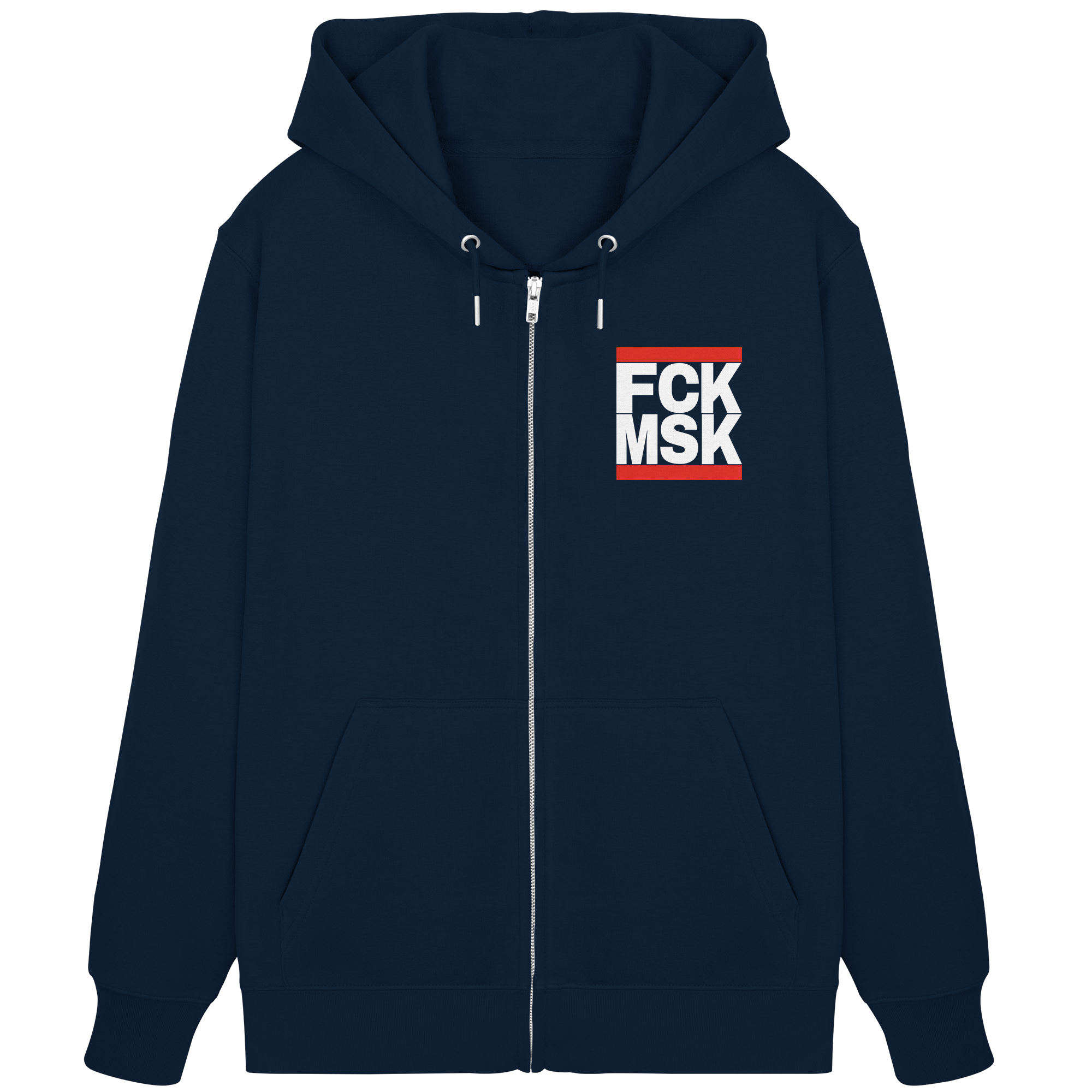 FCK MSK (weiße Schrift) - Unisex Sweatjacke