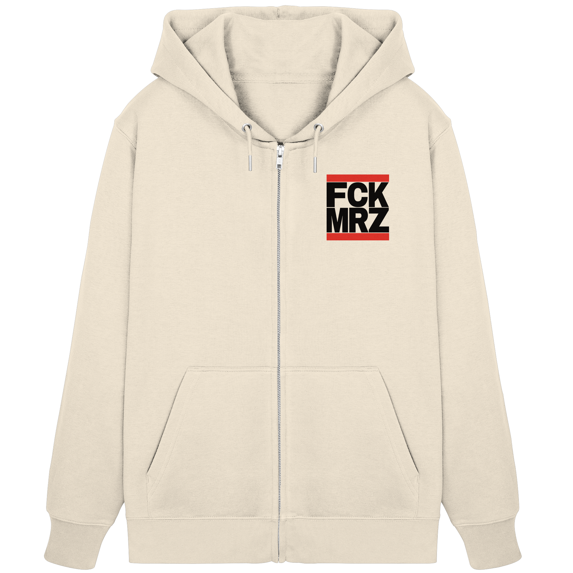 FCK MRZ (schwarze Schrift) - Organic Zipper