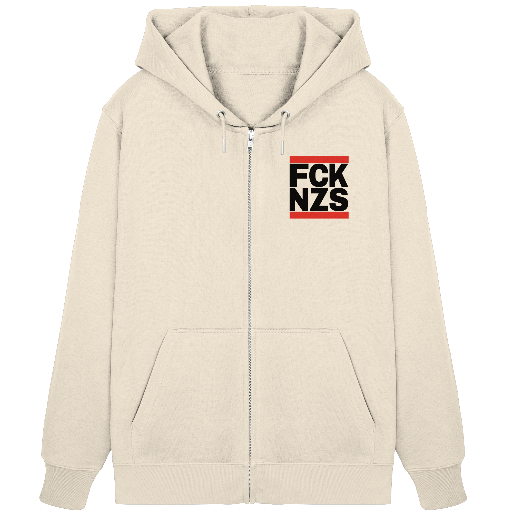 FCK NZS (schwarze Schrift) - Unisex Sweatjacke