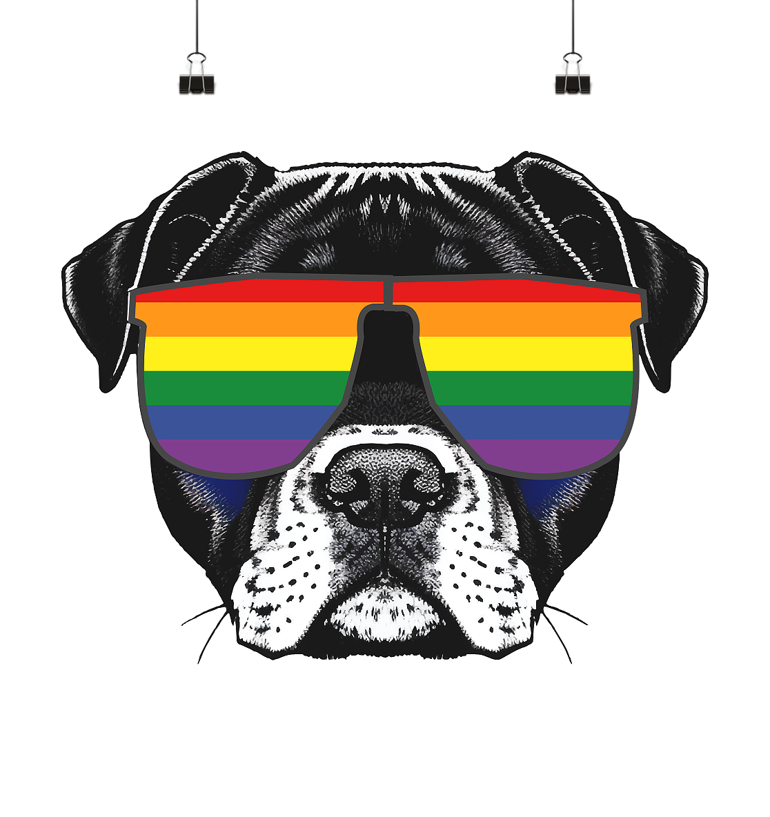 Regenbogen Doggo - Poster 40x40