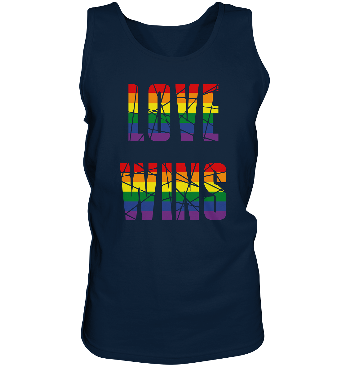 LOVE WINS in Regenbogen-Farben “Männer” Tank-Top