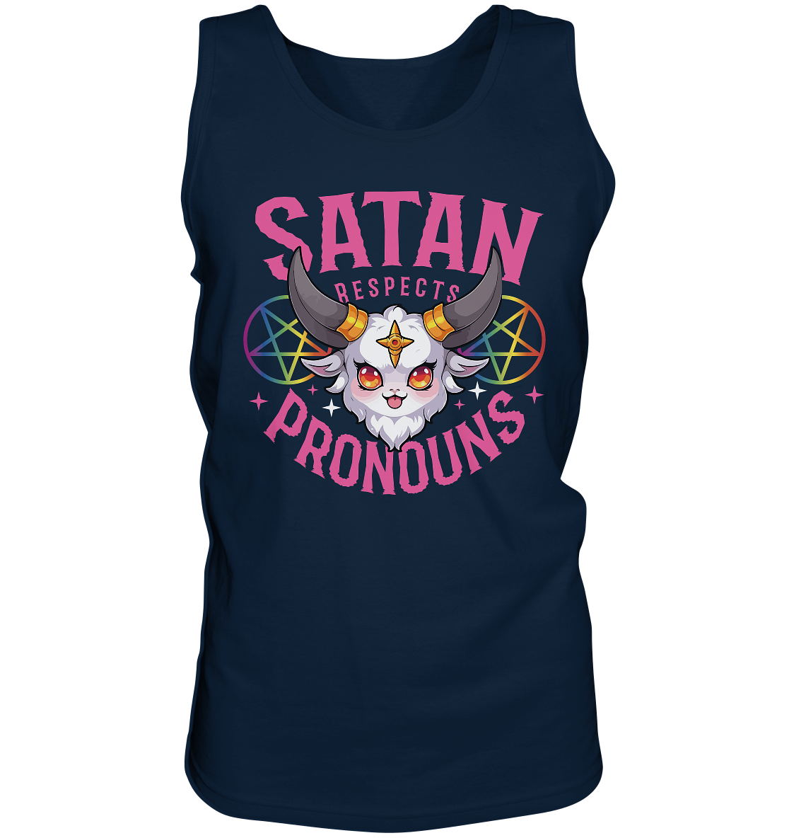 Satan Respects Pronouns “Männer” Tank-Top