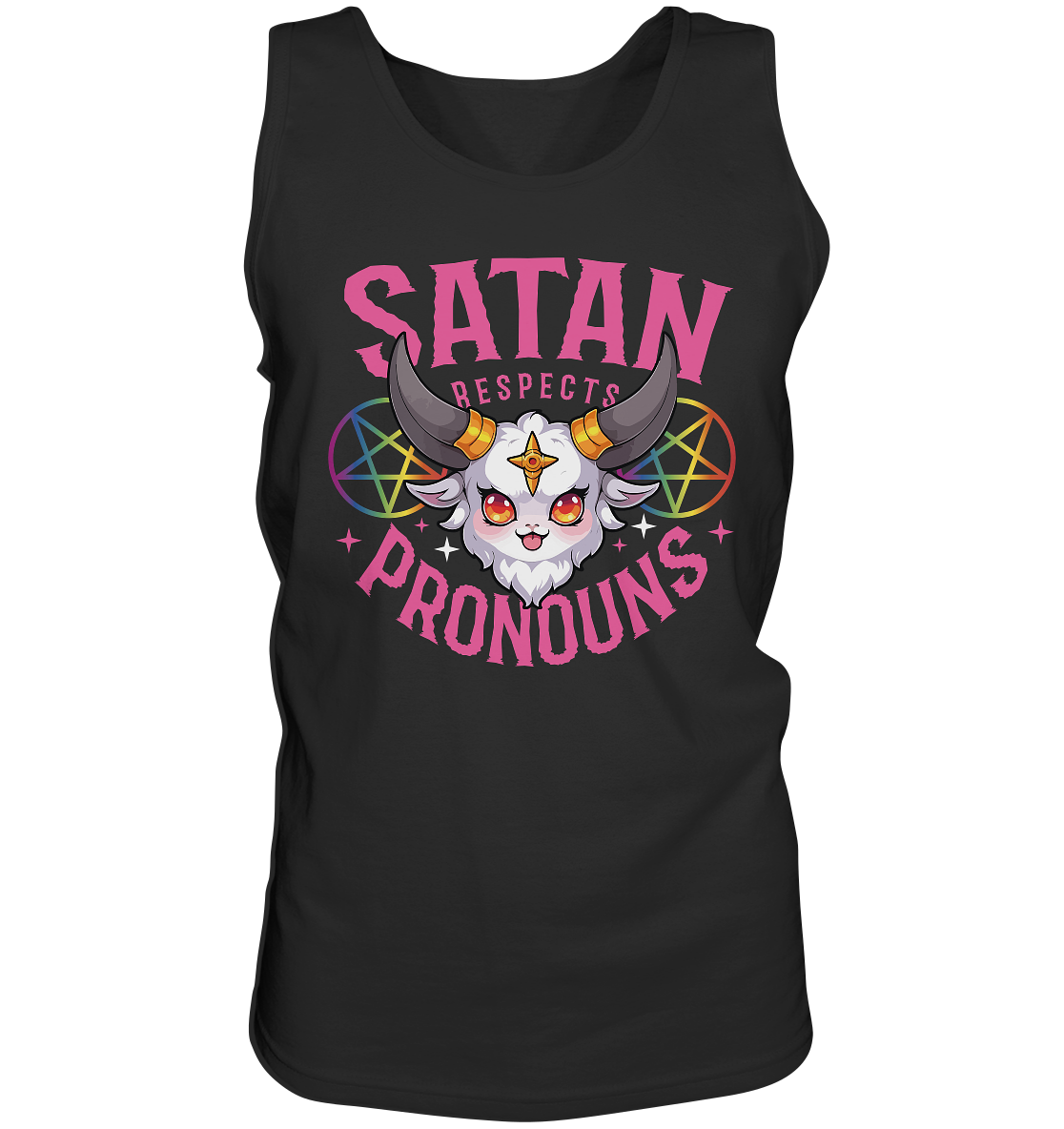 Satan Respects Pronouns “Männer” Tank-Top